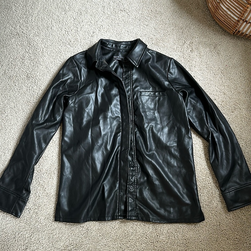 Leather coat
